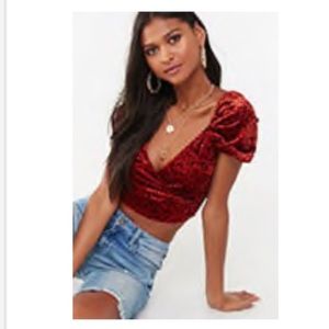 Forever 21 velvet crop top!